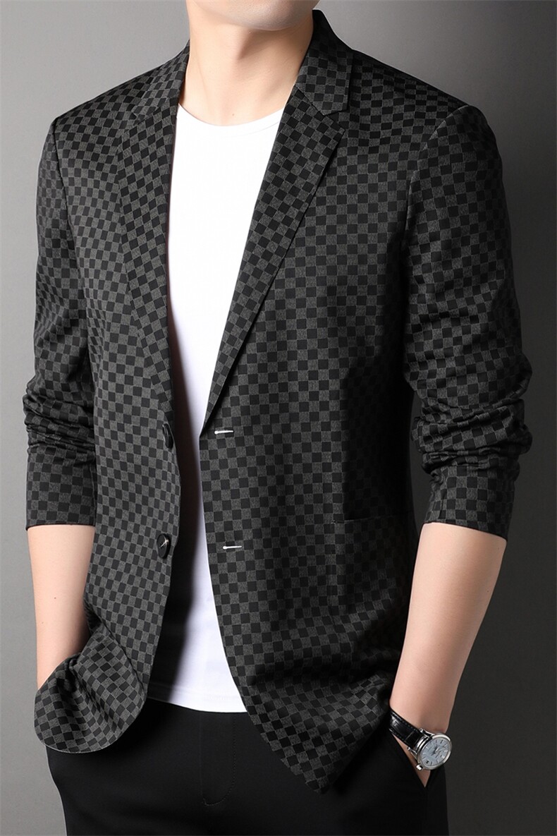 Y4308钱塘2020-2中年男士商务休闲百搭简约春秋薄款西服P117,男装西服,钱塘207-2