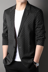 Y4308钱塘2020-2中年男士商务休闲百搭简约春秋薄款西服P117图片