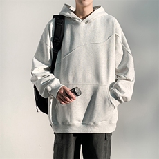 秋季现货纯色宽松二开卫衣男DSA157B-W6996-特P45，男装卫衣，电商A157B