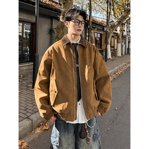 冬季加厚加棉皮夹克 潮牌双开痞帅美式棉衣撞色外套983 P108图片
