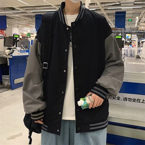 原宿风外套男春秋港风休闲vintage棒球服韩版宽松痞帅飞行员夹克图片