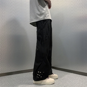 设计感伐木裤高街潮牌休闲裤排扣微喇长裤X1213-KK139-P58图片