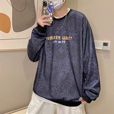 印花外套2021新款卫衣圆领宽松潮牌内搭上衣情侣W1649-P35，男装卫衣，星座512-4