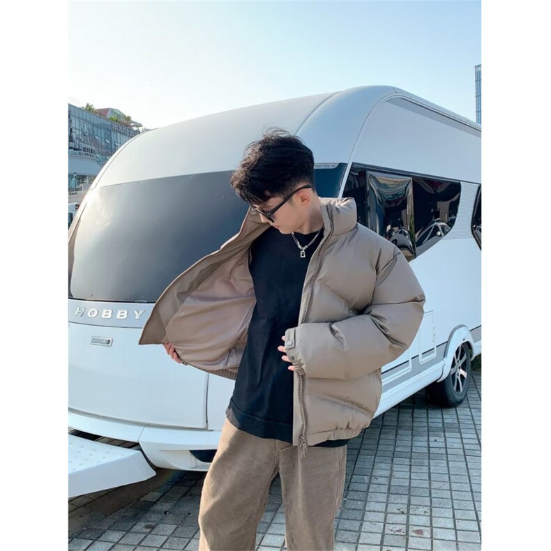 新款高街冬季羽绒服男机能面包服驼色休闲棉服港风W227-P96,男装羽绒服,星座1109-3