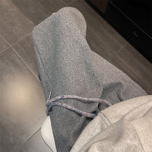 复古法式时髦秋冬长裤文艺风重磅呢料亲肤触感休闲裤K880TP35控68图片