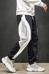 2021秋季新黑墙日系大码男撞色拼接运动休闲九分卫裤K2075-P45图片