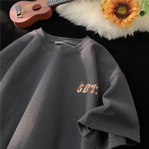 24新款龙年字母印花高街短袖大码平铺 M~5XL XZ604-DT217-P25控39图片