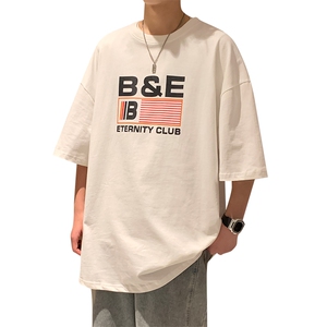 109-T24205-P35夏季新款纯棉240克美式重磅宽松短袖T恤图片
