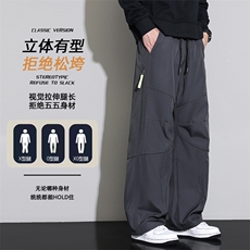 工装裤男秋季新款潮牌宽松直筒户外运动休闲防水伞兵裤Z6910-P45，男装工装外套，星座610（原A335）