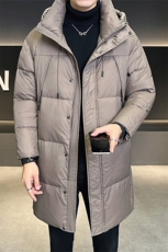 店主风新款2025冬季纯色百搭中长款连帽羽绒服B338-0018-P235，男装羽绒服，电商B338
