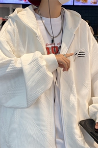 WY6113/P65春装现货多色高品质连帽多色卫衣男宽松大码外套男上衣图片