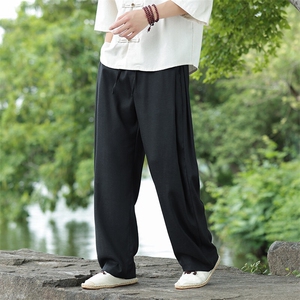新风亚麻松弛感休闲直筒裤 星座815-8607p75图片