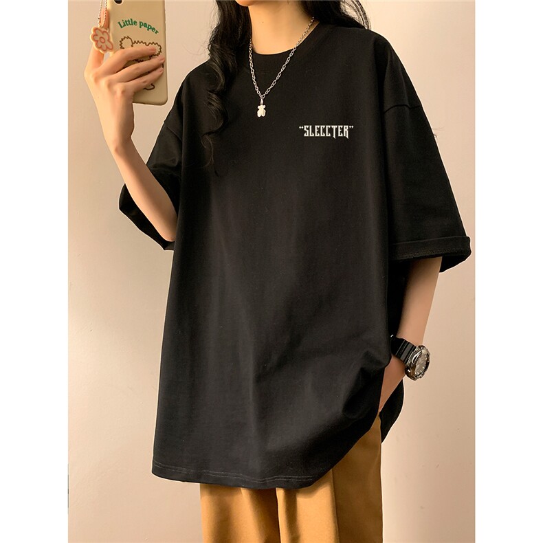 中性女装潮字母印花百搭圆领短袖T恤半袖上衣男女班服S1258-P25红,男装T恤,电商C310-1