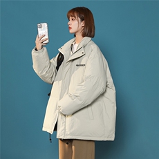 白鸭绒中性22冬季时尚潮流字母印花保暖立领羽绒服YR193P195控258，男装羽绒服，A247A