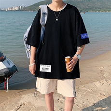 DX17062-P20纯棉短袖t恤男大码半袖打底衫宽松体恤衫港风，男装T恤，电商A040