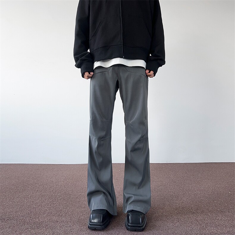 05美式高街微喇廓形西裤显瘦百搭vibe休闲裤XZ211-1-K2412-P60,男装西裤,星座211-1