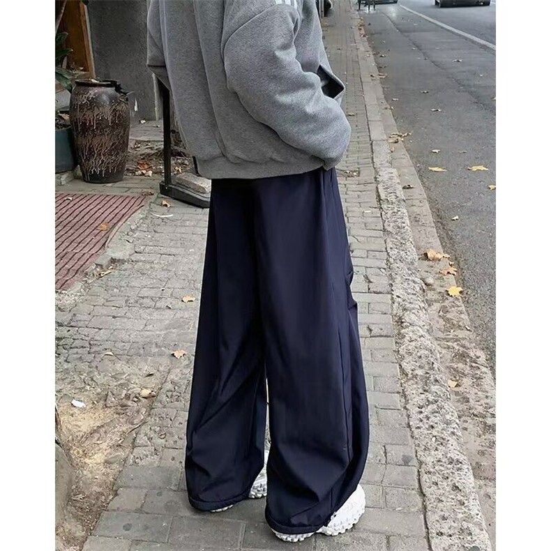 美式字母男女2025春季新款设计感小众弯刀裤A664P42,男装休闲裤,星座1116-2
