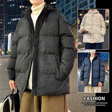 特批2024冬季大码印花棉服可脱卸连帽棉袄外套A436-3091-P70，男装棉衣，电商A436