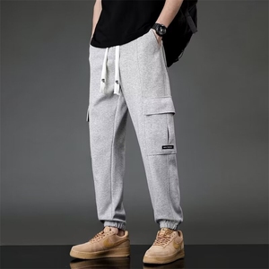 春夏男卫裤工装大口袋字母印花束脚休闲裤大码M-5XL h666 P45图片