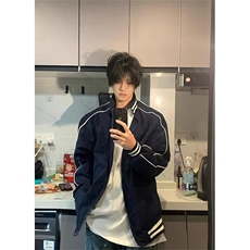 现货春秋季夹克外套新款夹克中性休闲外套男女休闲百搭运动外套，男装夹克，四季星座505