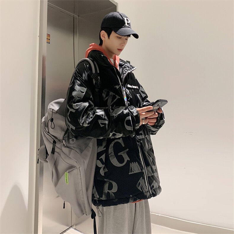 情侣宽松加厚棉衣棉服男潮大码学生棉袄外套M19P130,男装棉衣,电商D325