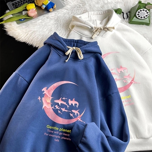 WY2209-P35 加绒款-P40 纯棉连帽卫衣男大码运动帽衫宽松薄图片