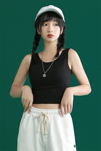 夏季新款 中性修身舒适背心内搭95%棉无袖T恤 女PX01 P15控28图片