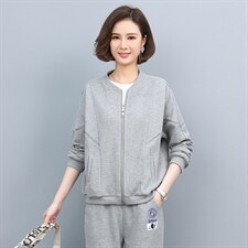 2024年春季新款潮韩版宽松百搭卫衣女连帽衫洋气减龄短外套女短款，女装短外套，依恋蒂丝