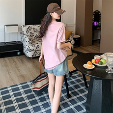少女感休闲时尚运动套装女夏新款圆领字母印花上衣宽松短裤两件套，女装套装/套裙，江南