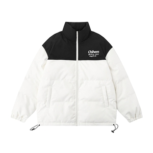 白底 23新款冬季百立领字母印花加厚PU皮棉服外套MY6406P125控168图片