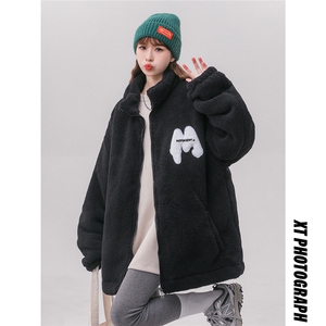 羊羔毛棉衣外套加厚棉服夹克厚港风日系棉袄1016-1 W57 P118 K158图片