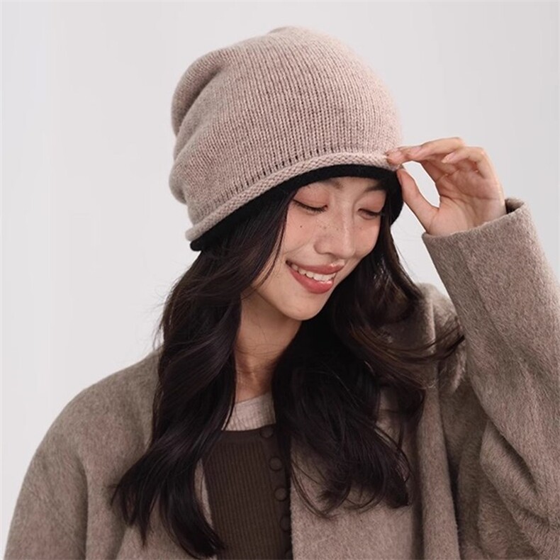 新款女士冬季保暖帽，女装针织衫/毛衣，珍珑羊绒