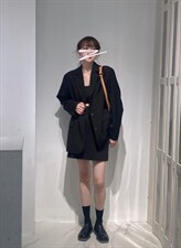 简约微阔小西装，女装西装，驿谷