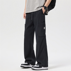 莱赛尔休闲裤男夏季宽松直筒垂感百搭潮牌冰丝裤子Z2512-P50图片