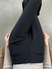 微喇西装裤秋冬新款黑色裤子加绒高腰垂感显瘦小个子喇叭裤，女装休闲裤，云美莎专业女裤-全店现货