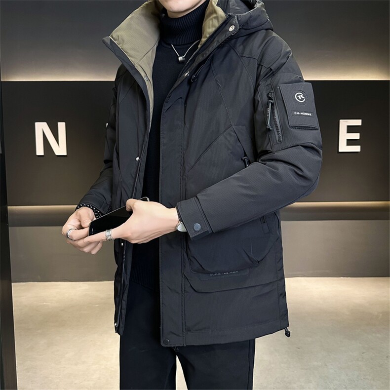 中长款羽绒服男冬季2025新款连帽加厚外套C317-Y81825-P245,男装羽绒服,电商C317