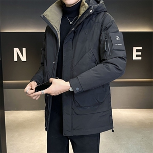 中长款羽绒服男冬季2025新款连帽加厚外套C317-Y81825-P245图片