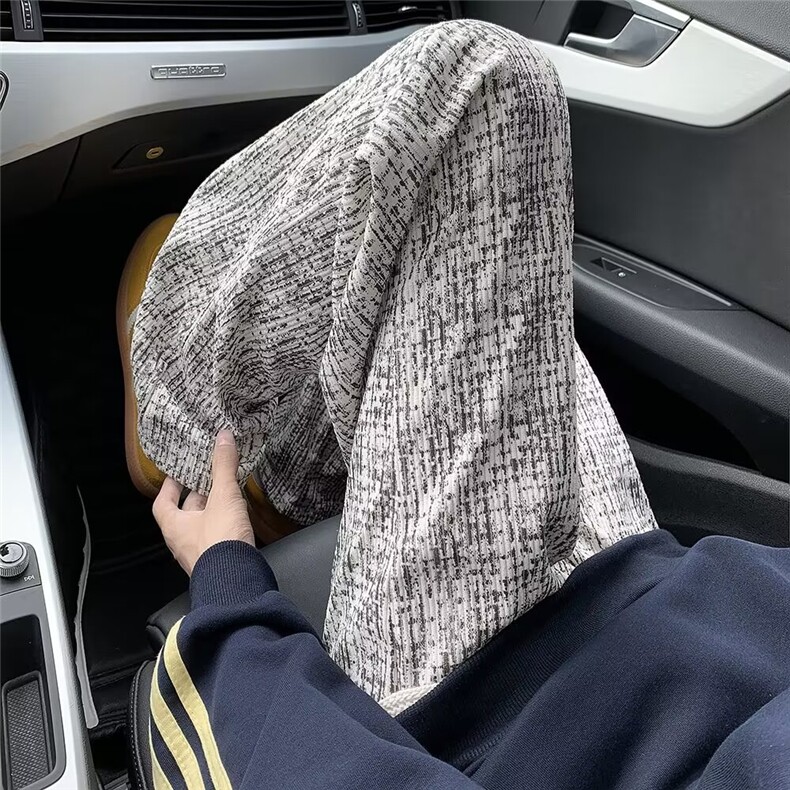 灯芯绒斑点立体包边裤子男秋季慵懒风垂感休闲宽松直筒裤KA652,男装休闲裤,星座1116A-1（原606A）