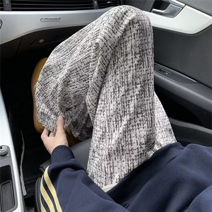 灯芯绒斑点立体包边裤子男秋季慵懒风垂感休闲宽松直筒裤 KA652图片