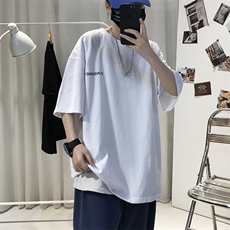XZ115A-T06200克纯棉男女字母印花大码S-5XL10色T恤衫圆领半袖，男装T恤，星座115A-3