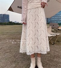 爆-磨毛系列-针织蕾丝半裙，女装半身裙，新袖