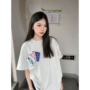 万针全刺绣工艺抖音得物高品质260克重磅纯棉双纱美式高街短袖T恤图片