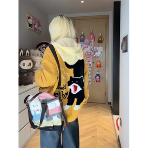 牛仔外套女2025春秋新款韩版炸街宽松百搭刺绣开衬休闲港风上衣潮图片