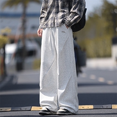 曼巴棉360g高克重潮流褶皱金属标宽松休闲卫裤男K5633-特P36控69，男装休闲裤，电商A001