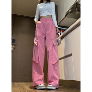 春夏新款潮牌欧美高街vibe美式工装裤X1002-1-BK2309-P53图片