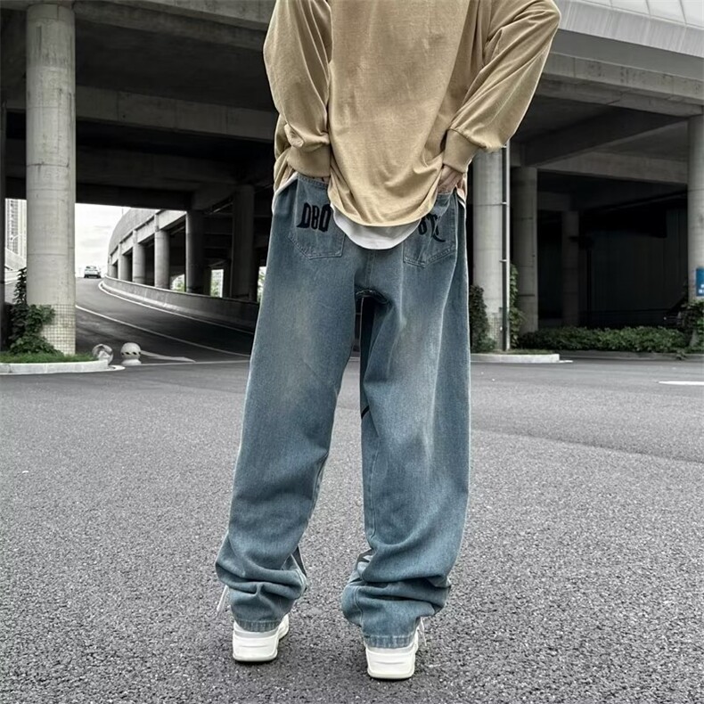 美式牛仔裤男款秋季长裤潮 N7168 P55图片
