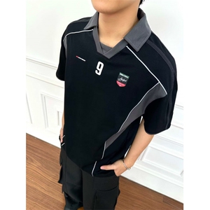 翻领短袖polo衫男潮牌夏季t恤韩版修身潮流百搭体恤上衣TT36-P40图片