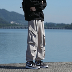 已出货宽松束脚裤男生休闲裤设计感长裤KD617-P6088，男装休闲裤，电商D312-1