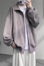 特批扎染开衫卫衣男美式重磅解构拼接脏脏拉链立领外套KS008-TP65，女装短外套，电商B312