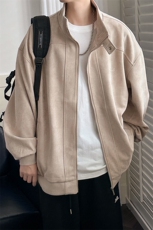 2024现货新款立领鹿皮绒夹克外套男绣花上衣A351-AJ2520-P105，男装夹克，电商A351